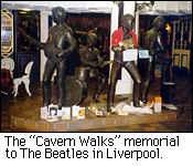 The Cavern Walks memorial to the Beatles in Liverpool.